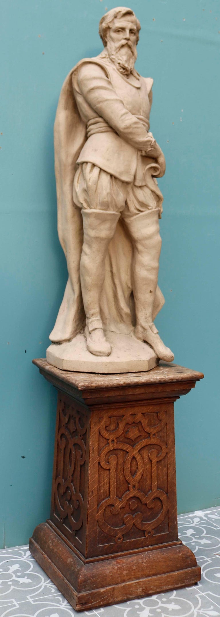 Antique Terracotta Statue of a Renaissance Figure For Sale at 1stDibs