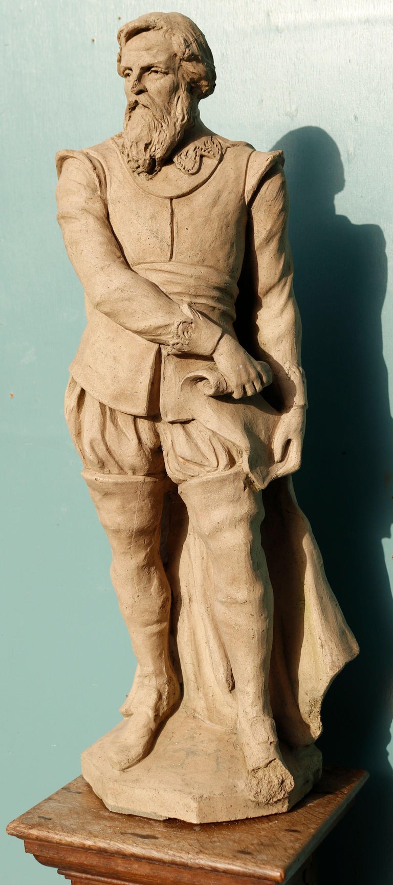 Antique Terracotta Statue of a Renaissance Figure For Sale at 1stDibs