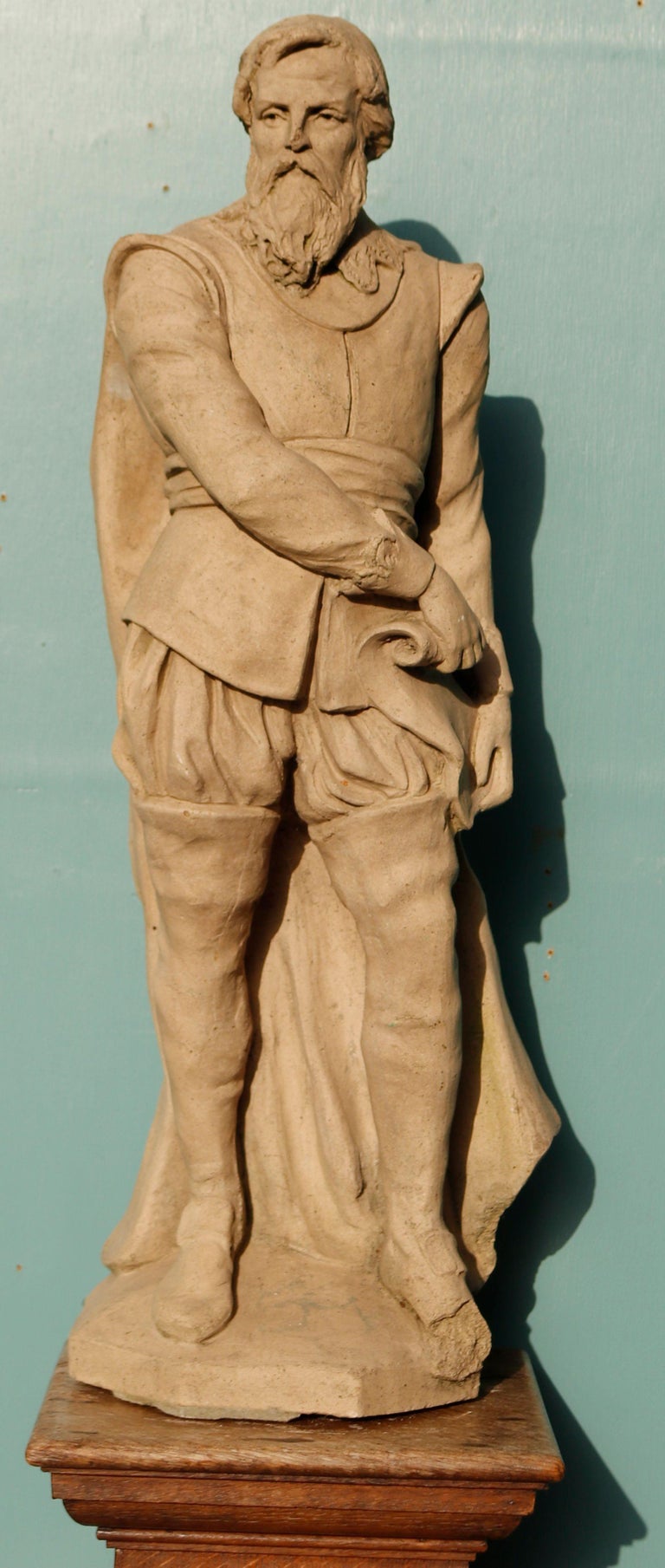 Antique Terracotta Statue of a Renaissance Figure For Sale at 1stDibs