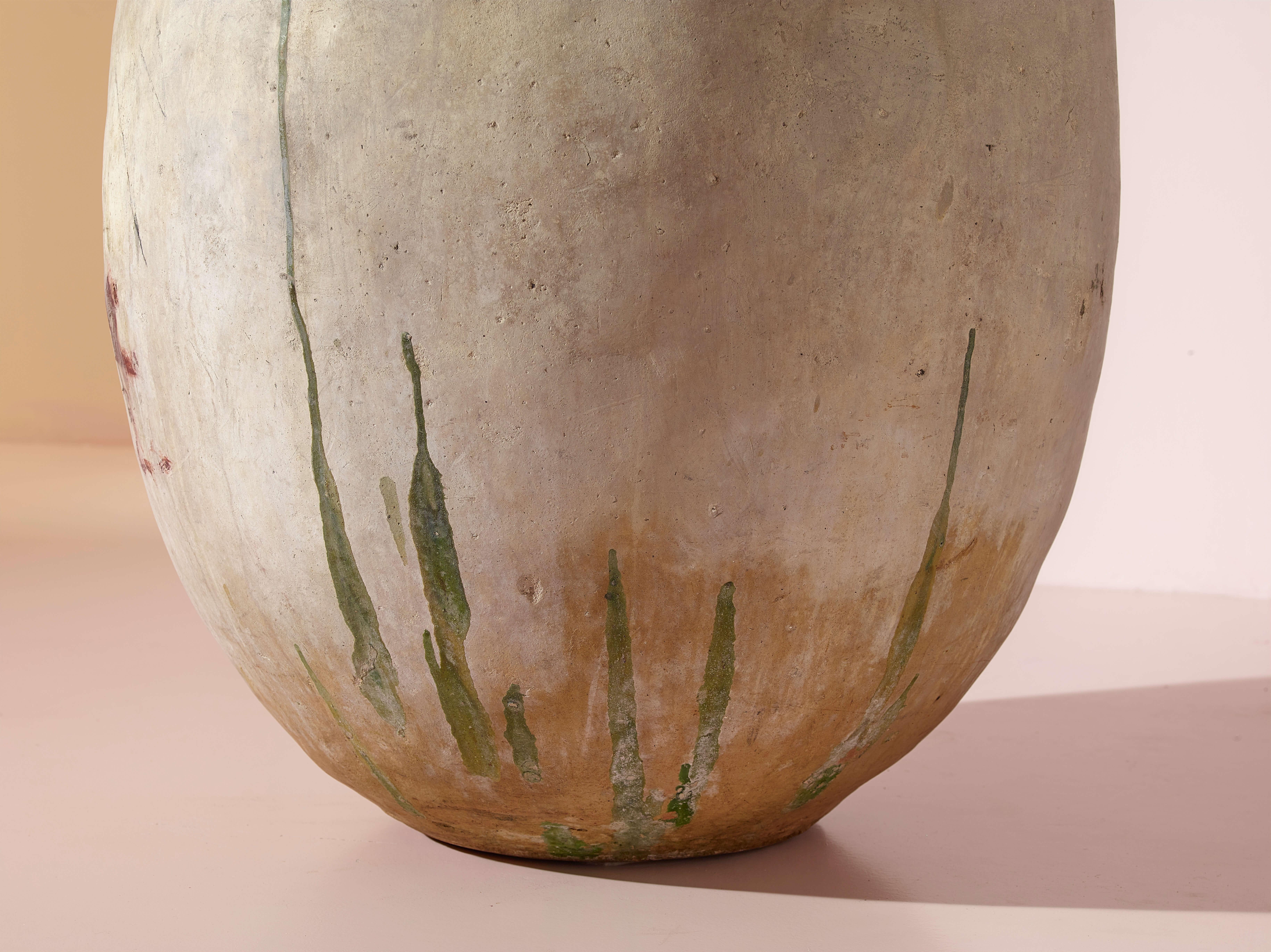 Antique terracotta with yellow glaze Ligurian olive jar, Italy, mid-19th century For Sale 2