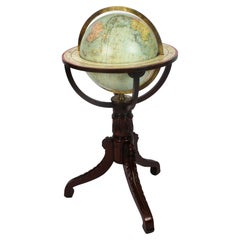 Antique Terrestrial Library Globe on Stand by Jordglob, Sweden, 1920s