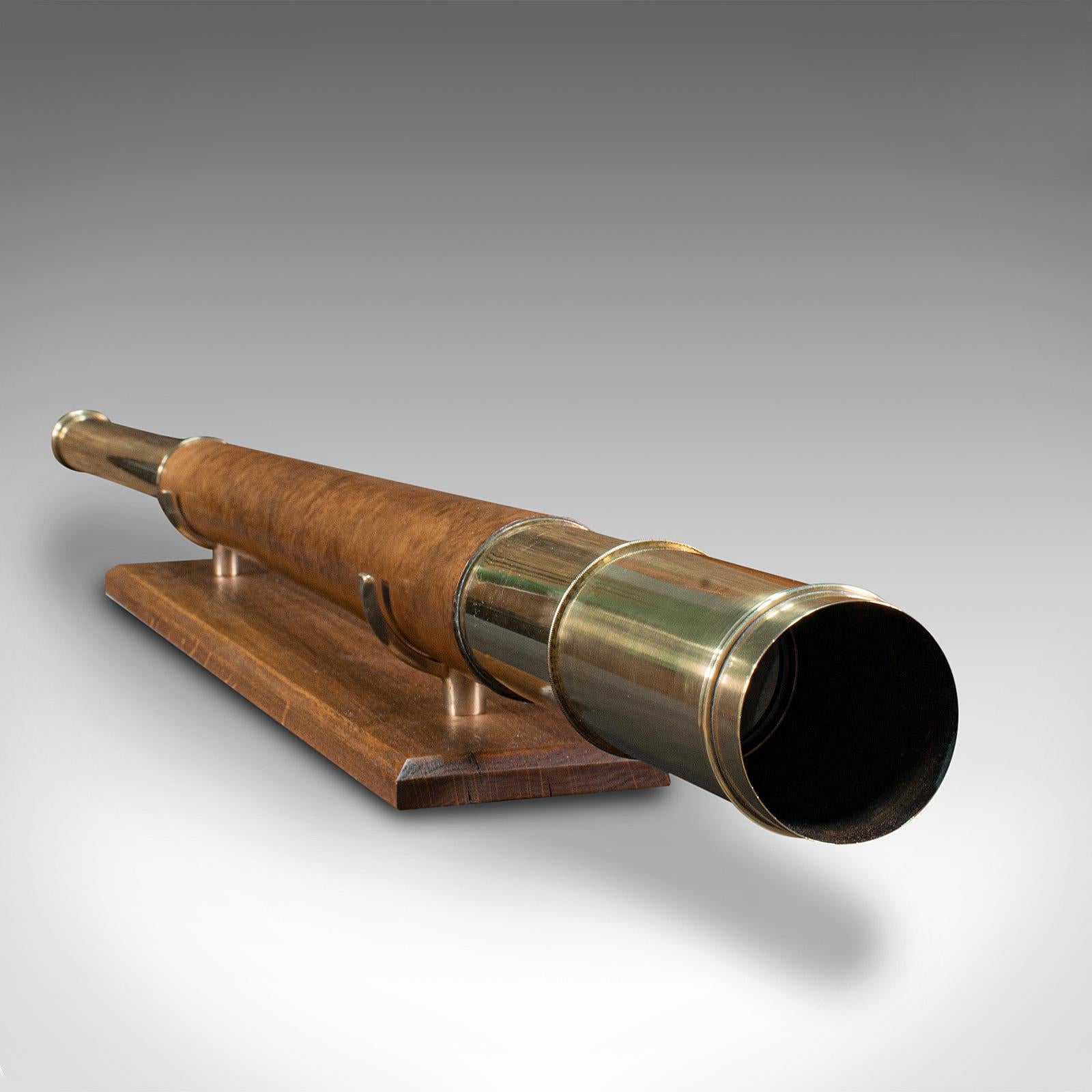 Antique Terrestrial Telescope, English, Single Draw Refractor, NSL, Victorian In Good Condition For Sale In Hele, Devon, GB