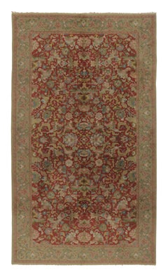 Tappeto antico con ganci di Tetex, rosso con fitti motivi floreali colorati - Rug 
Kilim