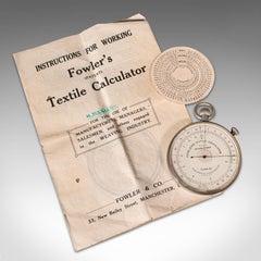 Antique Textile Calculator, English, Factory Loom Counter, Fowler & Co, C.1920