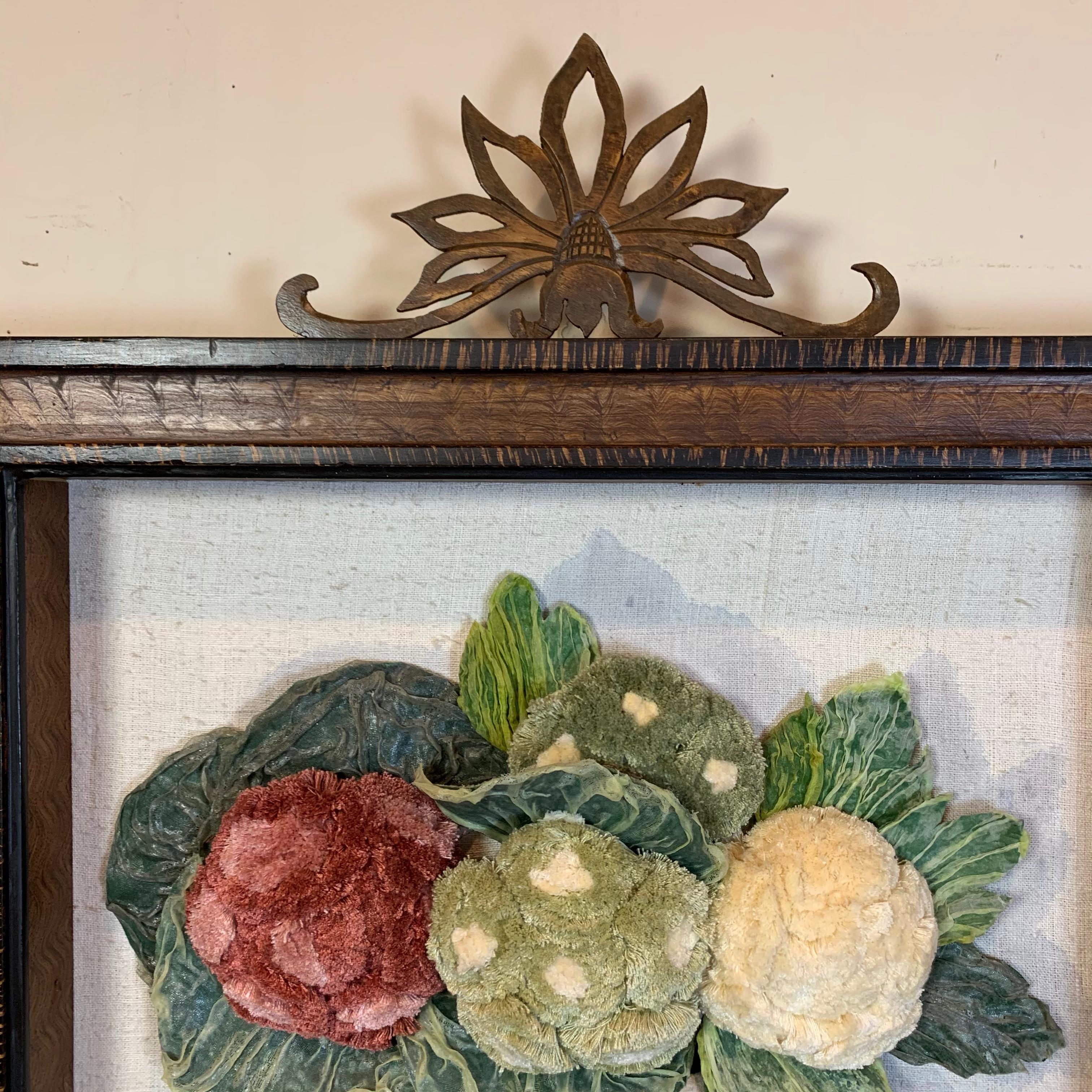 Antique Textile Collage by Patrizia Medail In Good Condition In Kilmarnock, VA