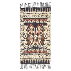 Antique Textile Dancing Women Design, Late 19th Century