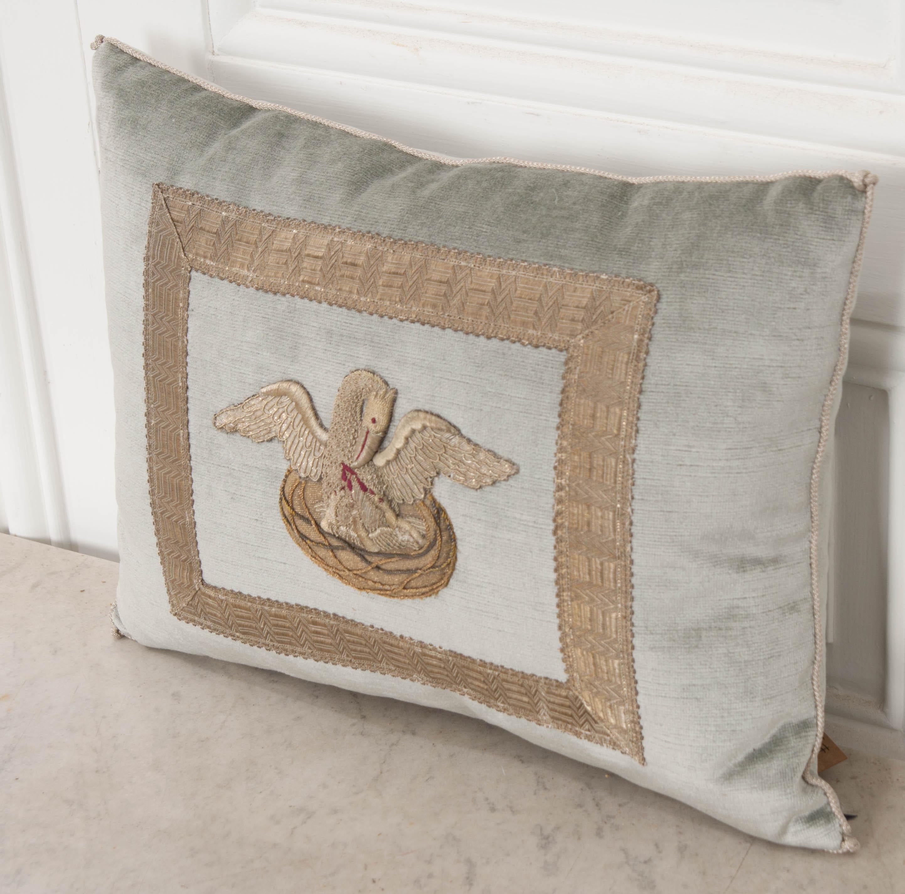 Gilt Antique Textile Pillow by B.Viz Design