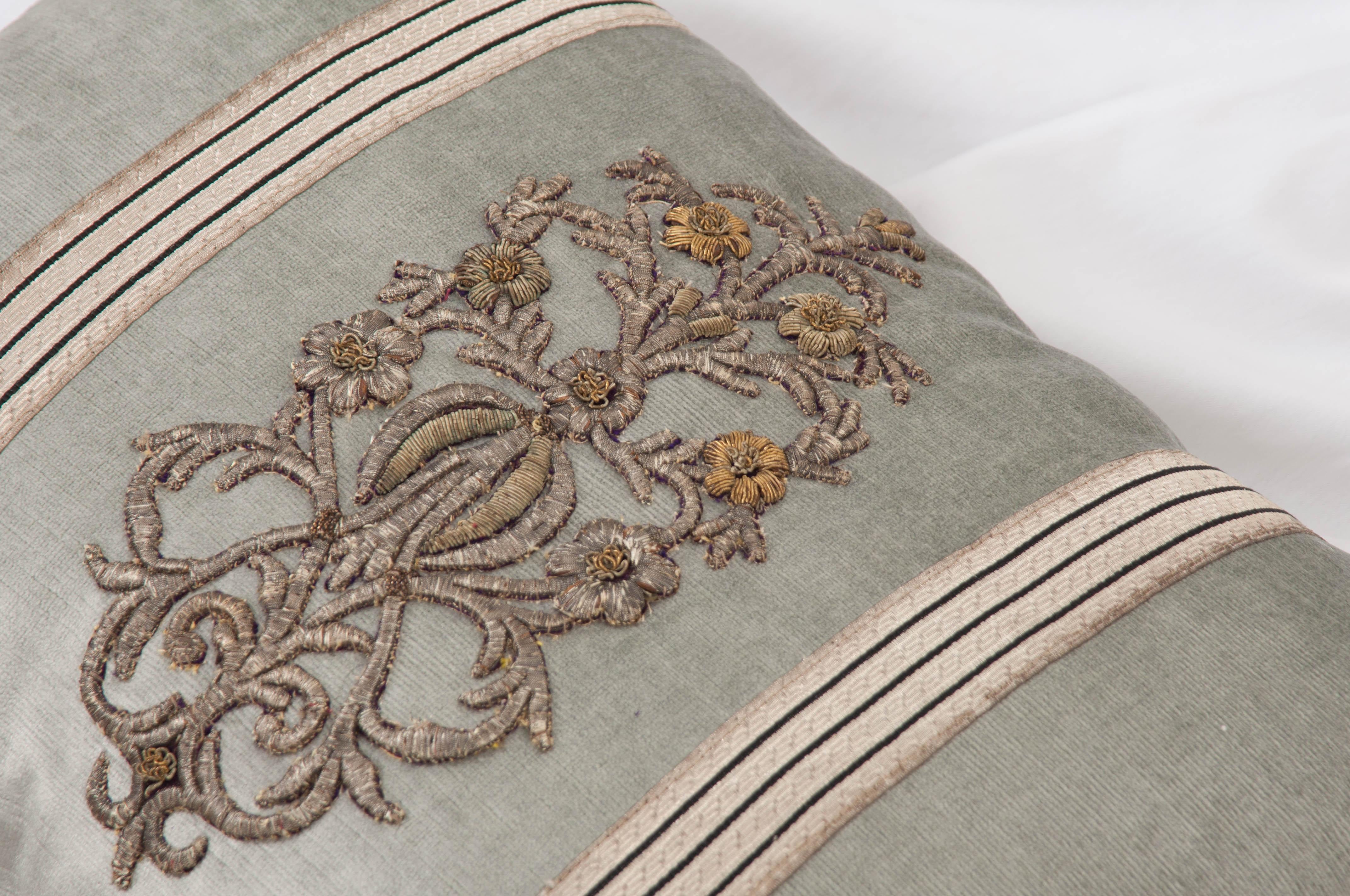 Appliqué Antique Textile Pillows by B. Viz Design
