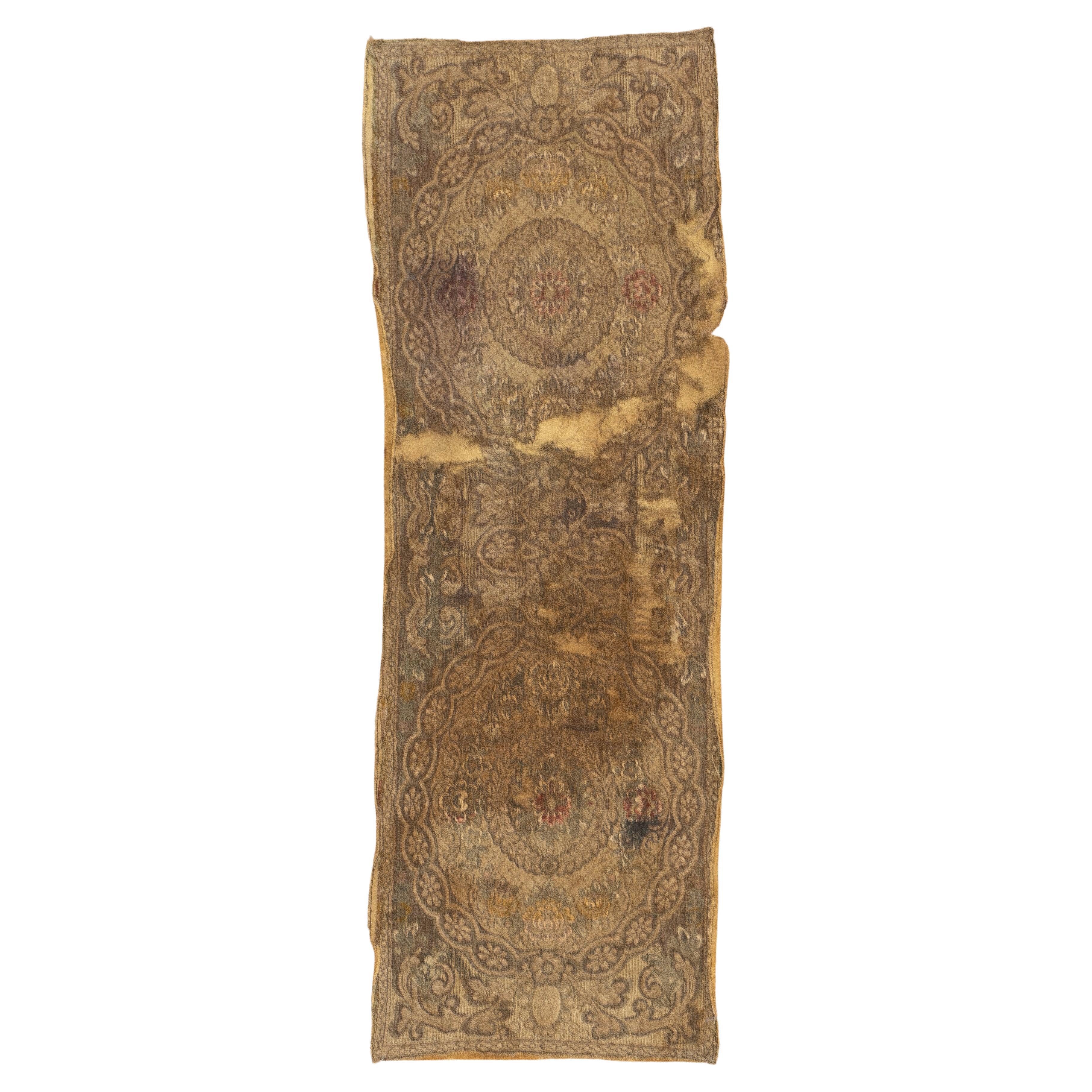 Antique Textile Rug 1'4'' x 3'11'' For Sale