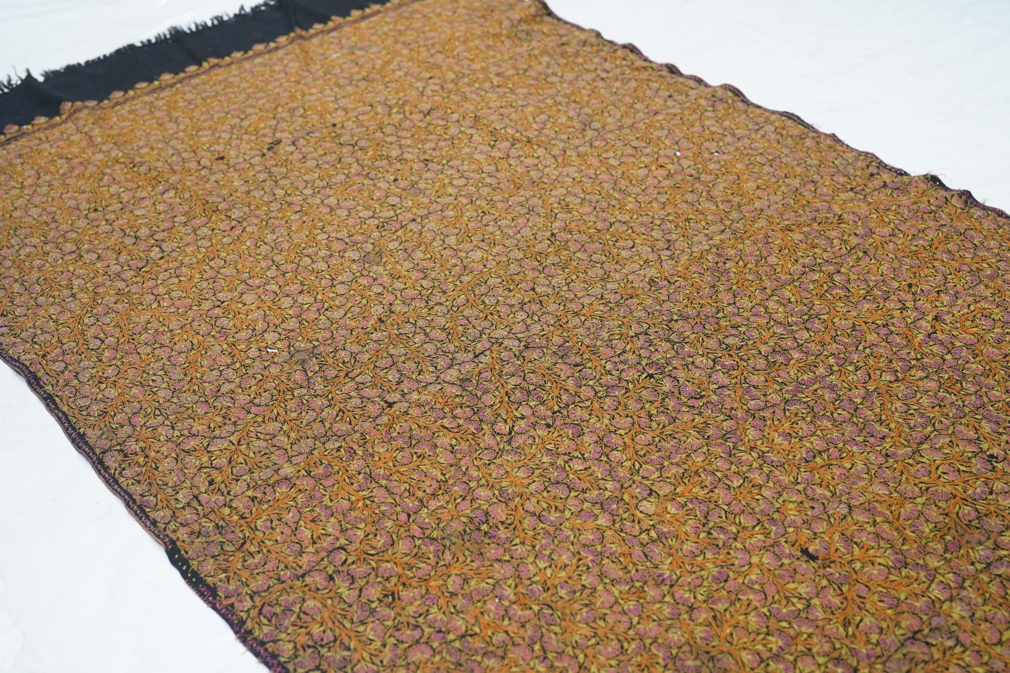 Coton Tapis en textile ancien 2'11'' x 5'6'' en vente