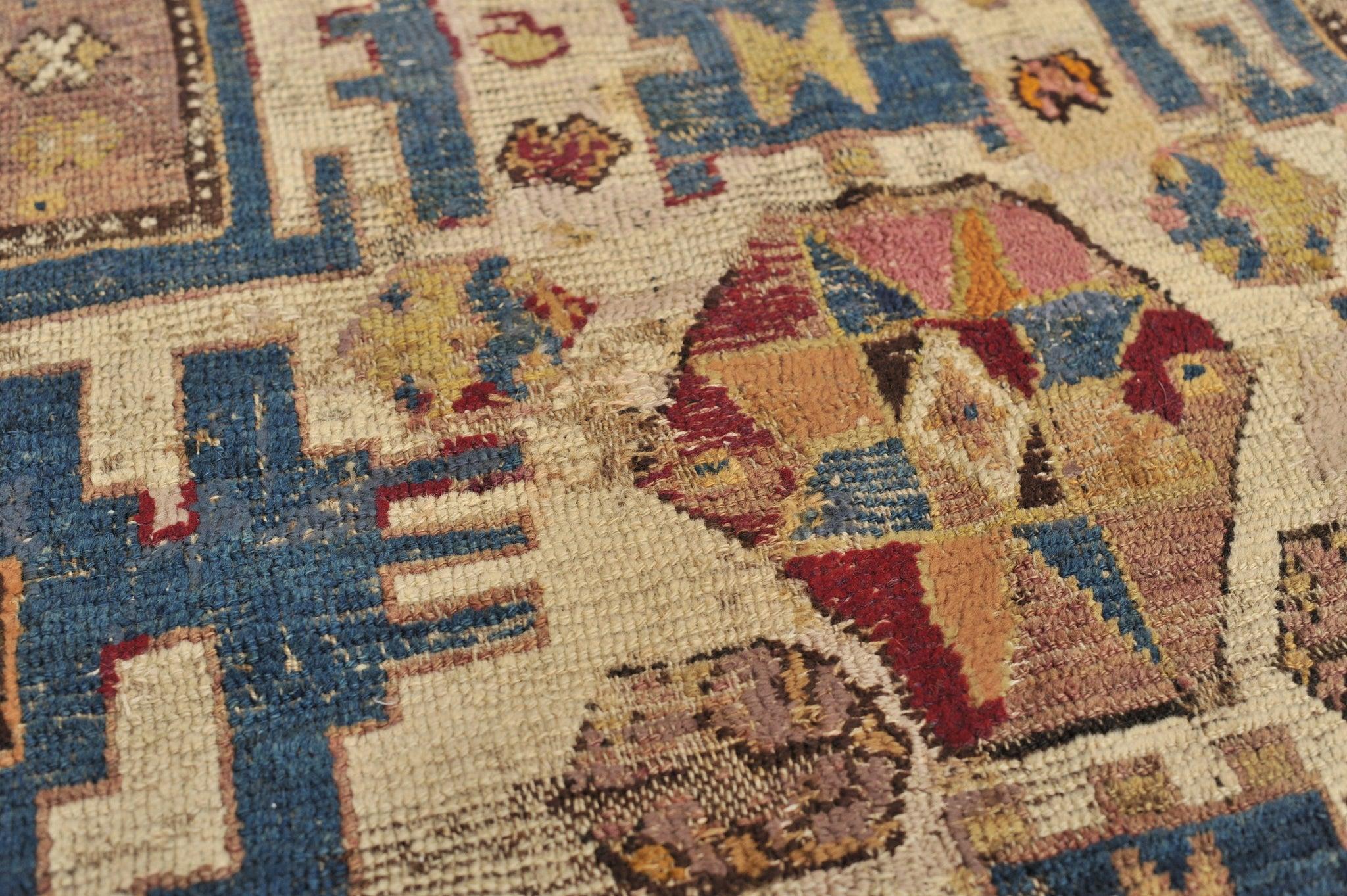 Tapis ancien avec étoile Leshgi, vers 1900 Bon état - En vente à Milwaukee, WI