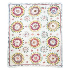 Textile ancien Suzani 7'1'' x 8'5''
