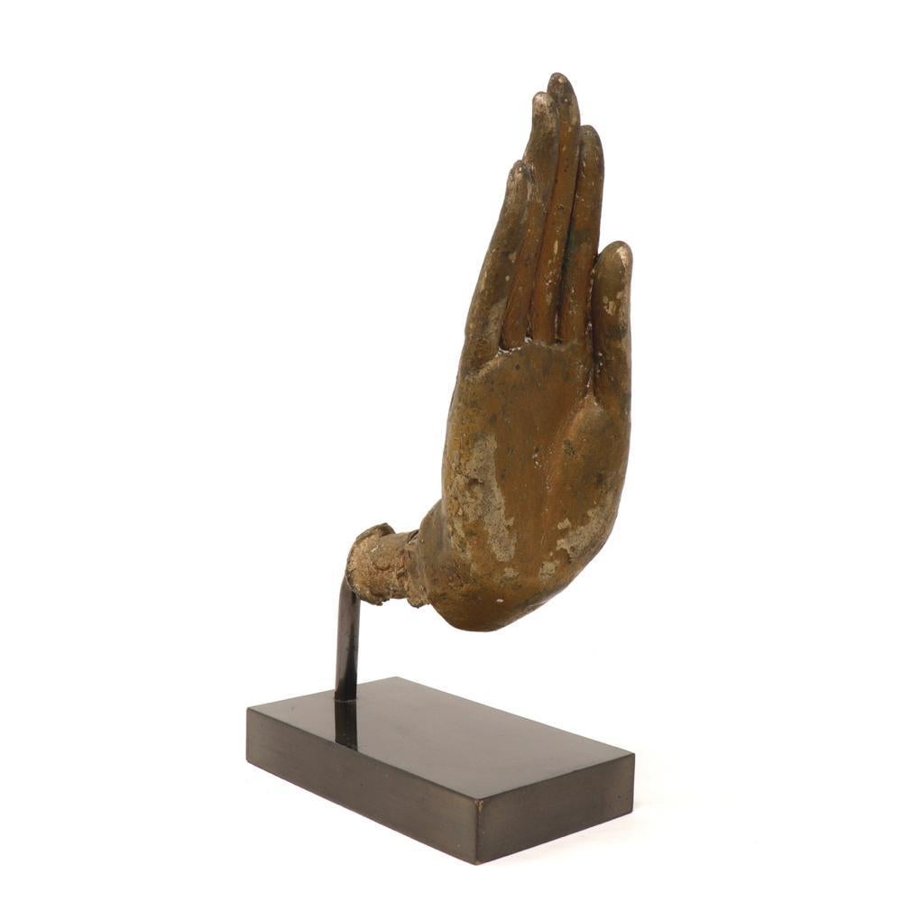 Antique Thai Bronze Hand Fragment For Sale 1