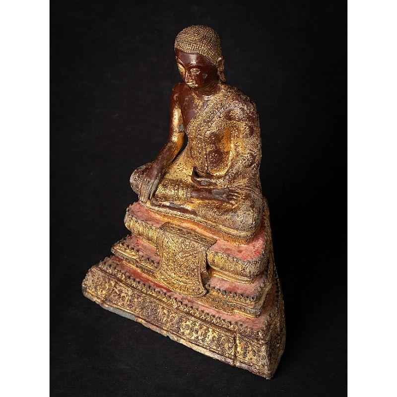 Antique Thai Bronze Monk Statue from Thailand For Sale 9