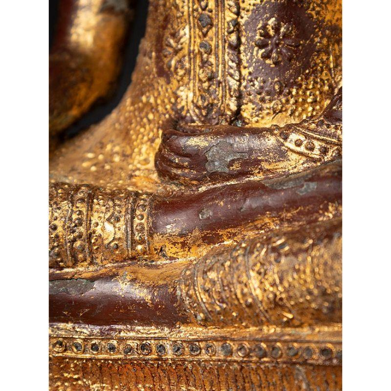 Antique Thai Bronze Monk Statue from Thailand For Sale 15
