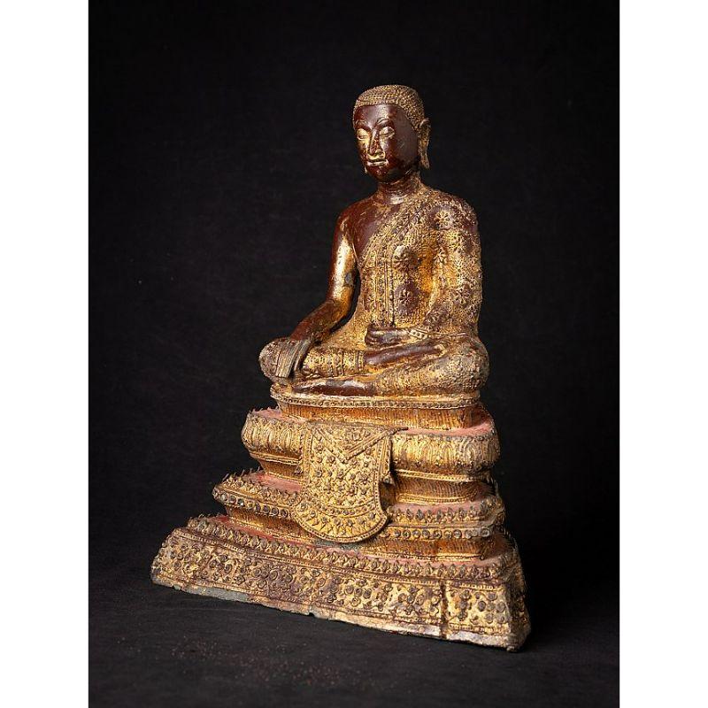 Material: bronze
33,3 cm high 
26,2 cm wide and 16 cm deep
Weight: 5.985 kgs
Gilded with 24 krt. gold
Bhumisparsha mudra
Originating from Thailand
19th century - Rattanakosin period
A special piece !

 