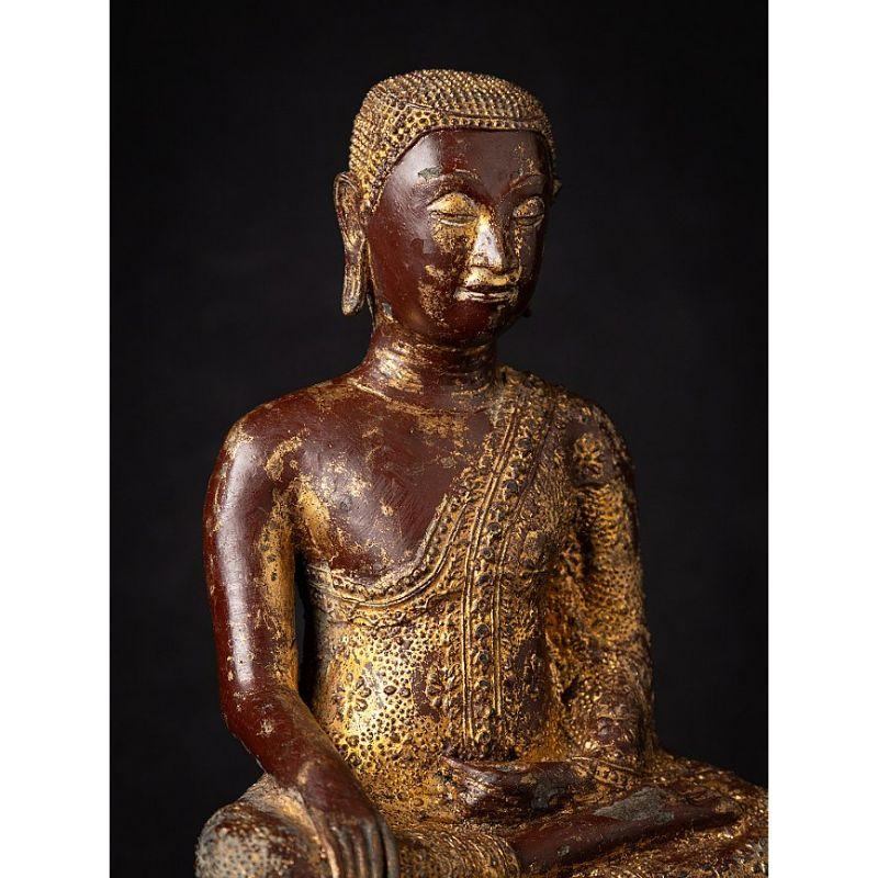 Antique Thai Bronze Monk Statue from Thailand For Sale 3