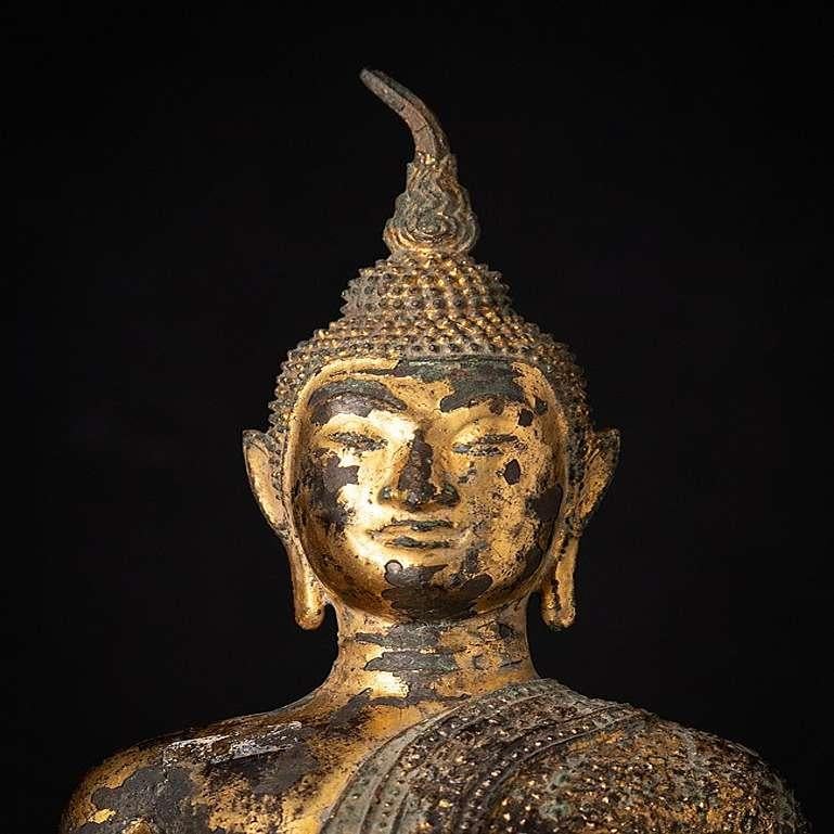Antique Thai Bronze Rattanakosin Buddha from Thailand For Sale 6