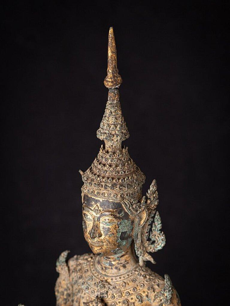 Antique Thai Bronze Rattanakosin Buddha from Thailand For Sale 10