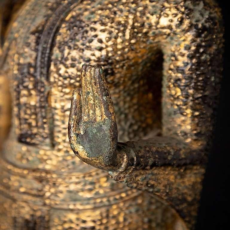 Antique Thai Bronze Rattanakosin Buddha from Thailand For Sale 11