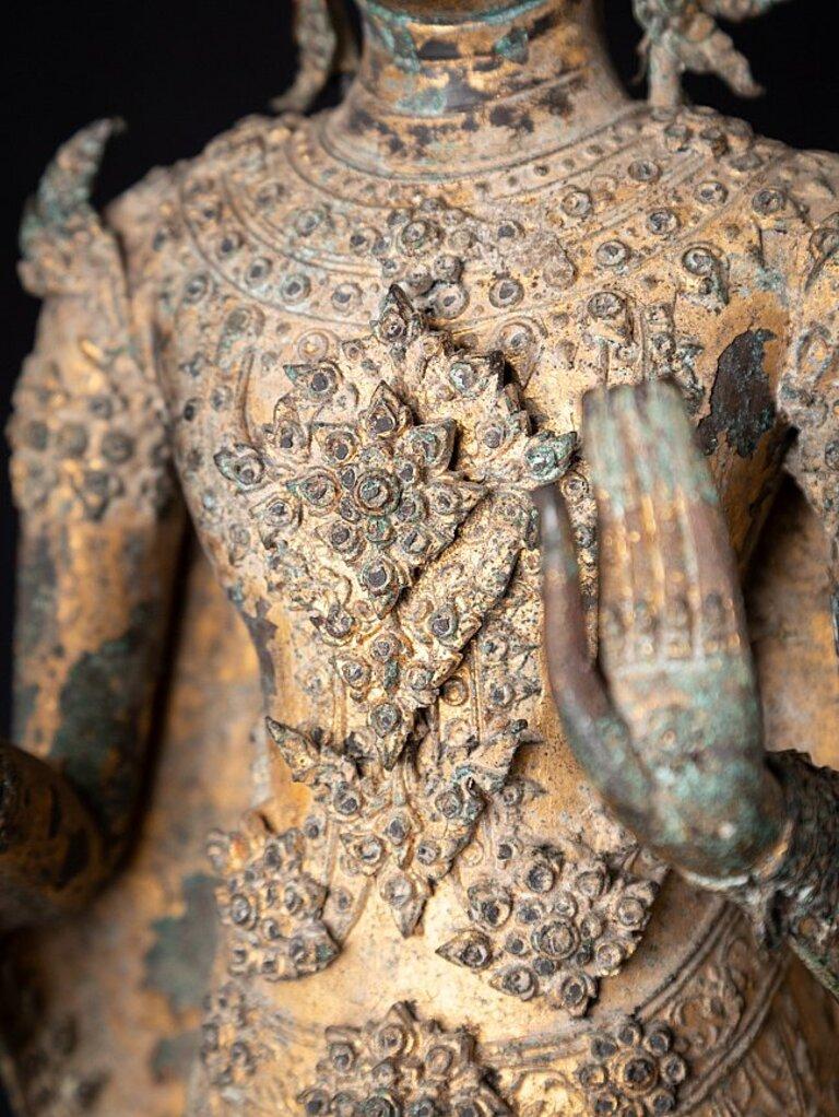Antique Thai Bronze Rattanakosin Buddha from Thailand For Sale 13
