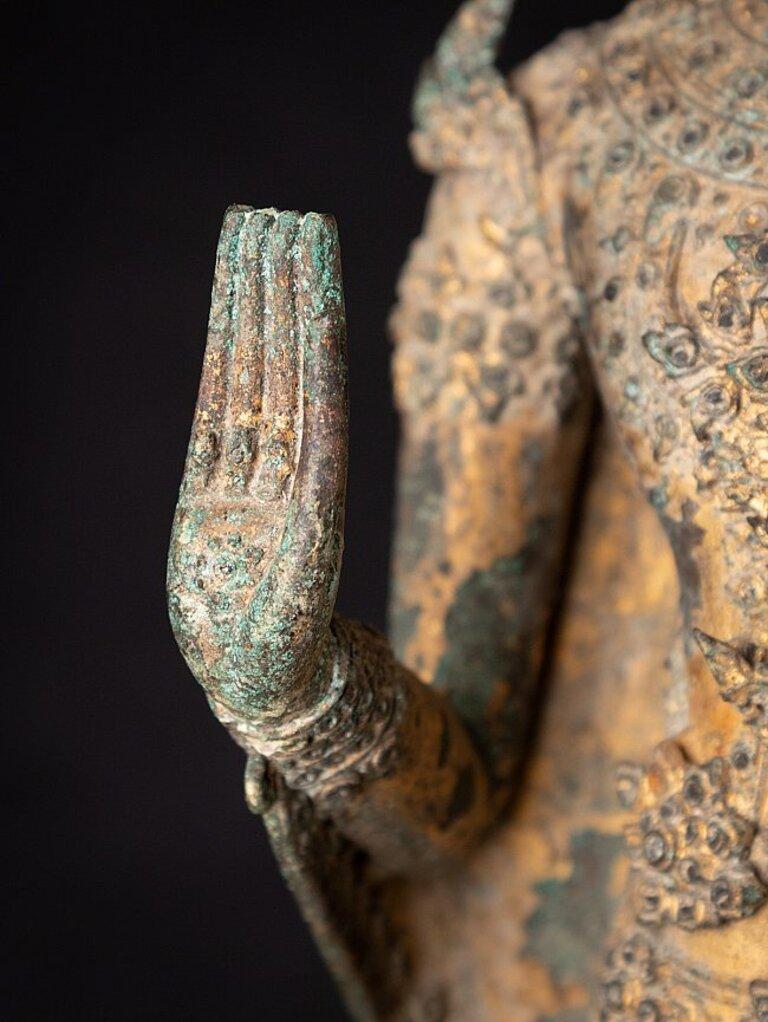 Antique Thai Bronze Rattanakosin Buddha from Thailand For Sale 14