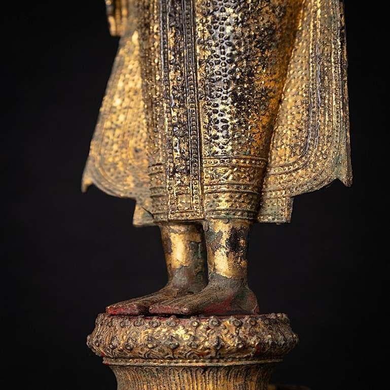 Antique Thai Bronze Rattanakosin Buddha from Thailand For Sale 15