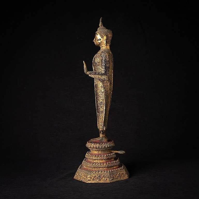 Antique Thai Bronze Rattanakosin Buddha from Thailand In Good Condition For Sale In DEVENTER, NL