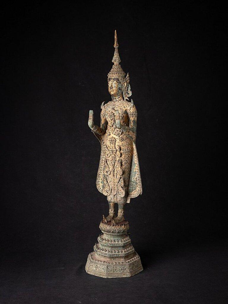 19th Century Antique Thai Bronze Rattanakosin Buddha from Thailand For Sale