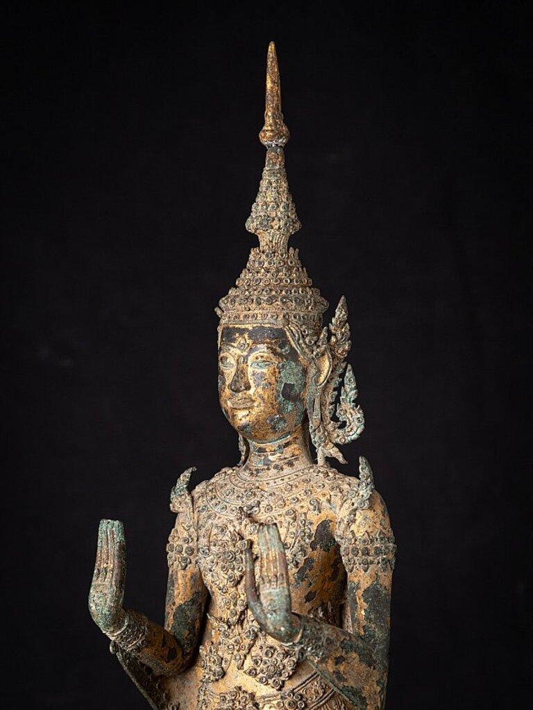 Antique Thai Bronze Rattanakosin Buddha from Thailand For Sale 1