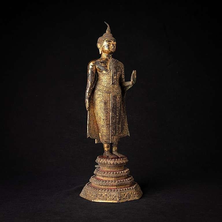 Antique Thai Bronze Rattanakosin Buddha from Thailand For Sale 2