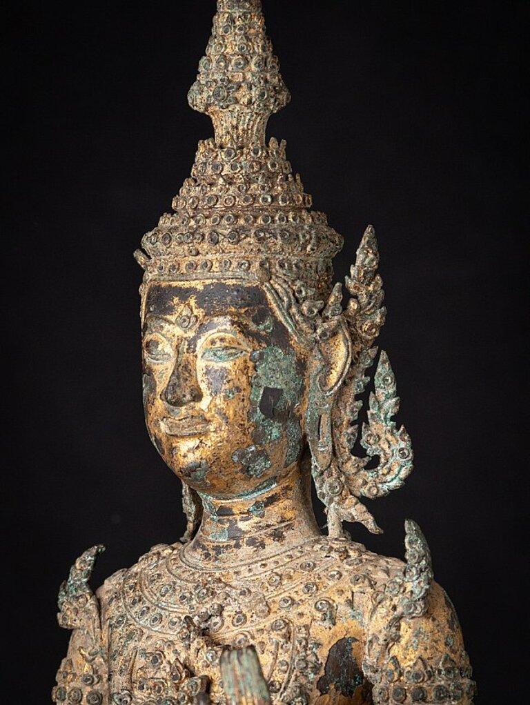 Antique Thai Bronze Rattanakosin Buddha from Thailand For Sale 2