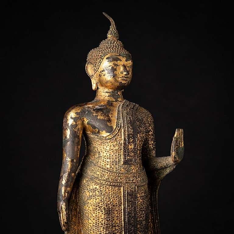 Antique Thai Bronze Rattanakosin Buddha from Thailand For Sale 3