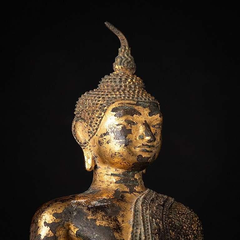 Antique Thai Bronze Rattanakosin Buddha from Thailand For Sale 4