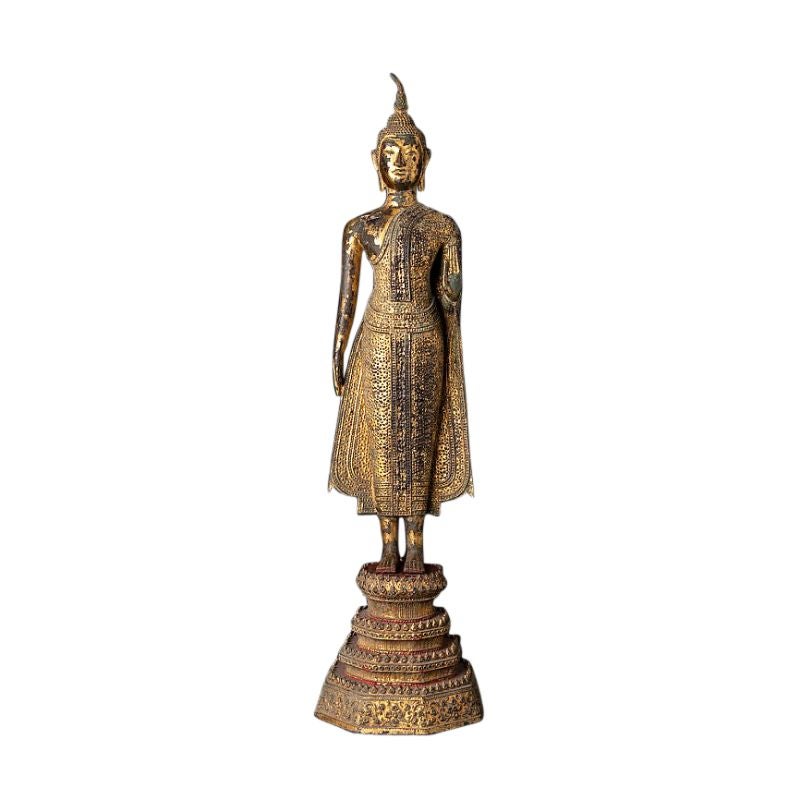 Antique Thai Bronze Rattanakosin Buddha from Thailand For Sale