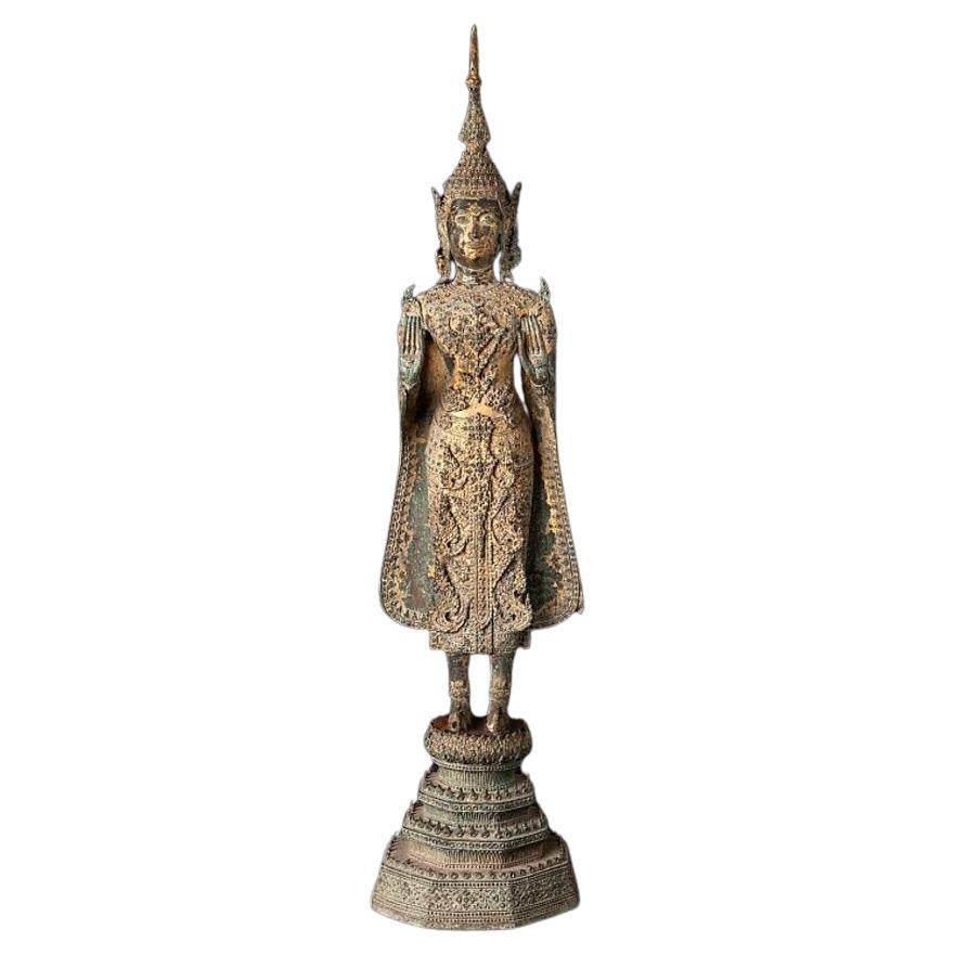 Antique Thai Bronze Rattanakosin Buddha from Thailand For Sale