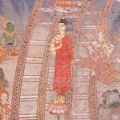 Antique Thai Buddhist Banner Painting