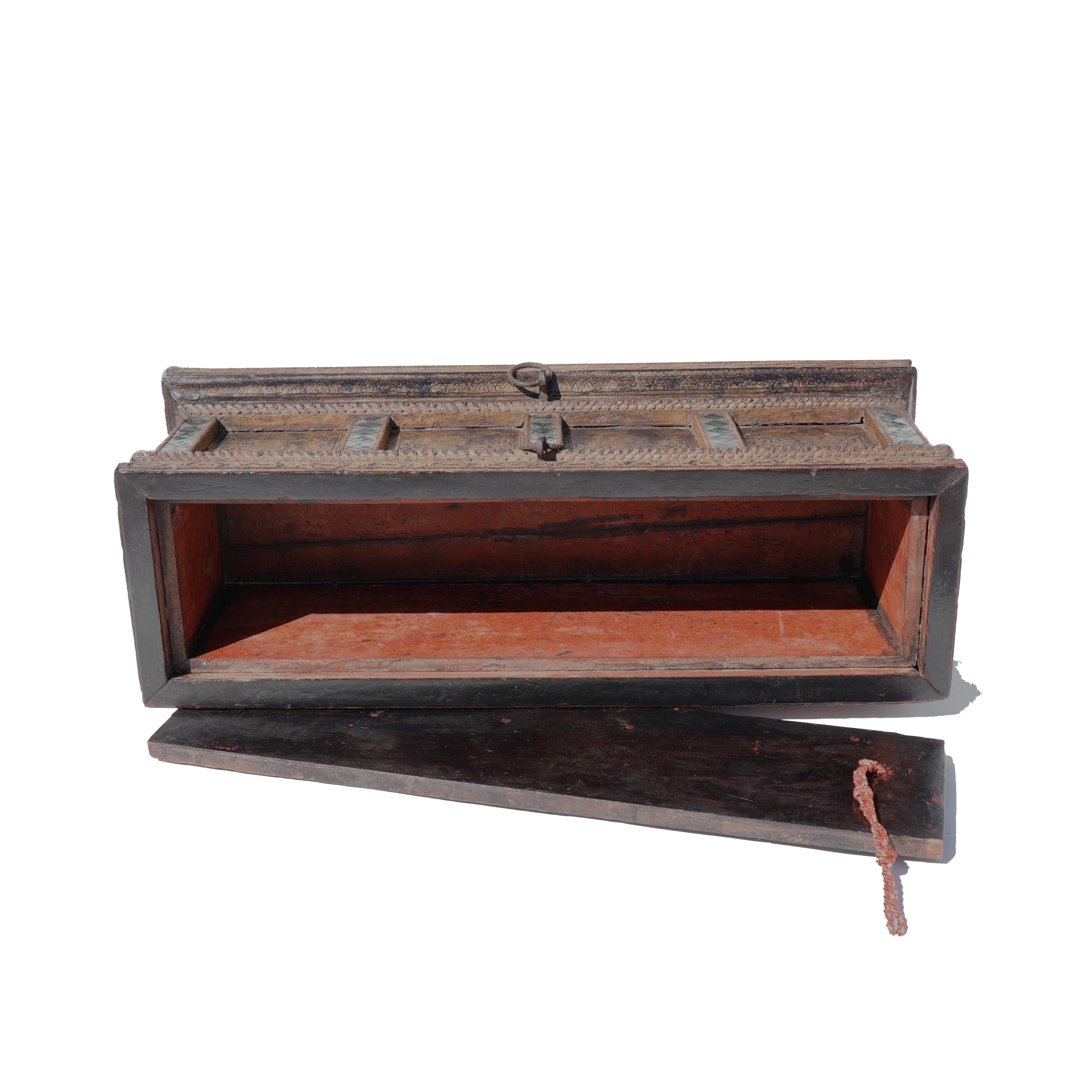 Antique Thai Buddhist Manuscript Box, Rattanakosin Kingdom 12