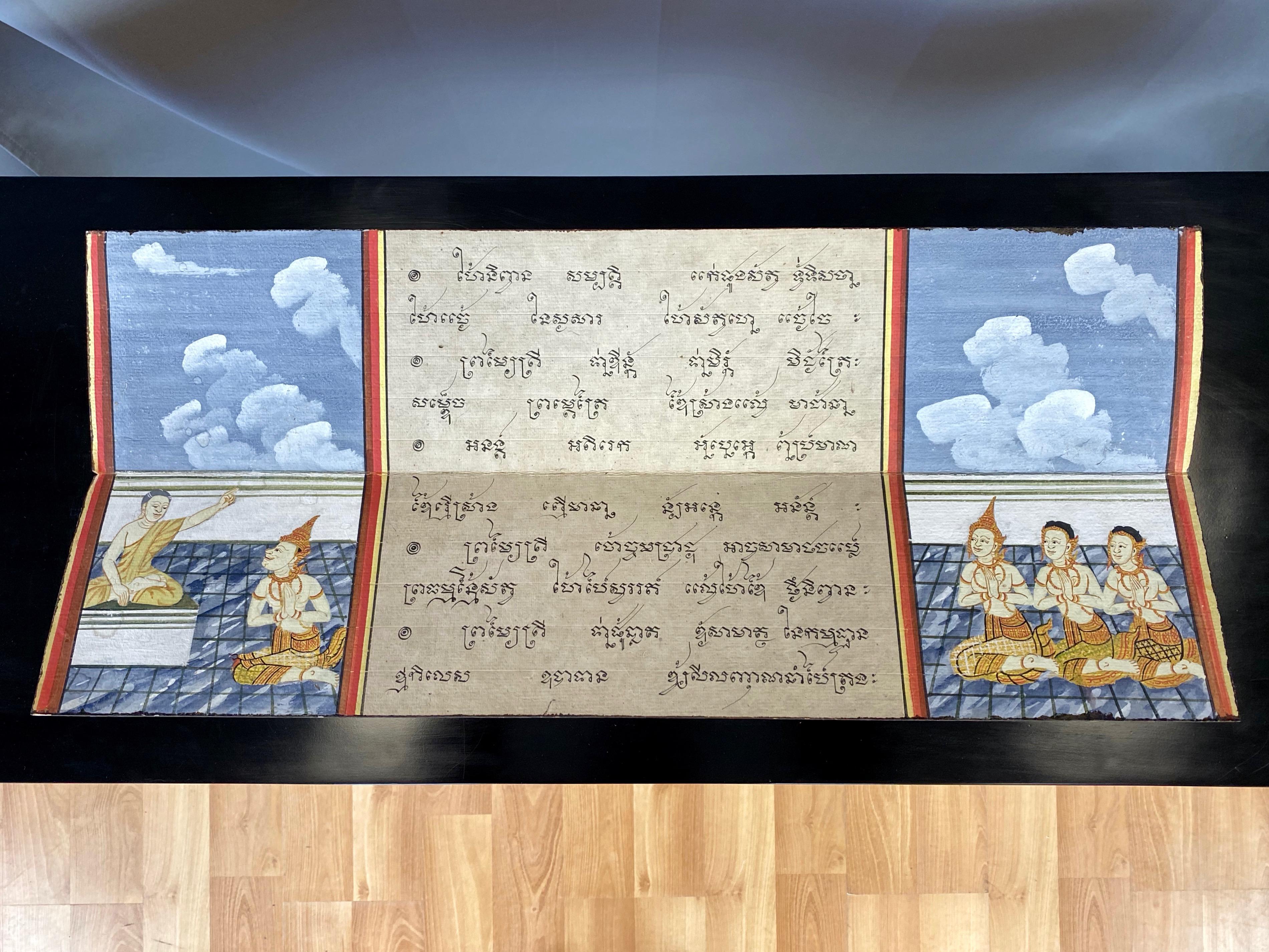 Antique Thai Buddhist Phra Malai Samut Khoi Illustrated Manuscript, 19th Century 5