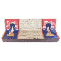 Manuscrit illustré bouddhiste thaïlandais antique Phra Malai Samut Khoi:: 19ème siècle