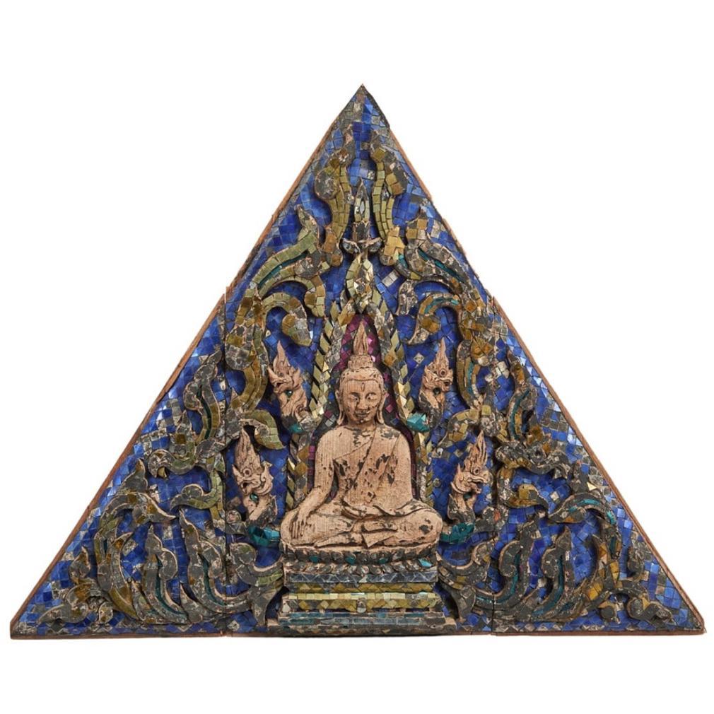 Antique Thai Buddhist Temple Gable Panel 9