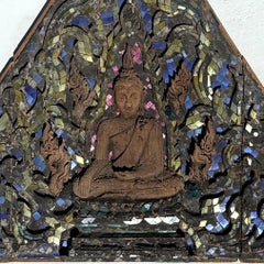 Antique Thai Buddhist Temple Gable Panel
