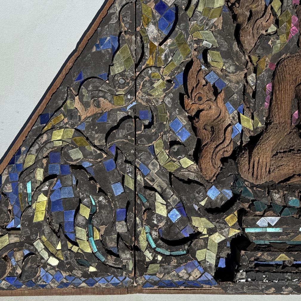 Other Antique Thai Buddhist Temple Gable Panel For Sale