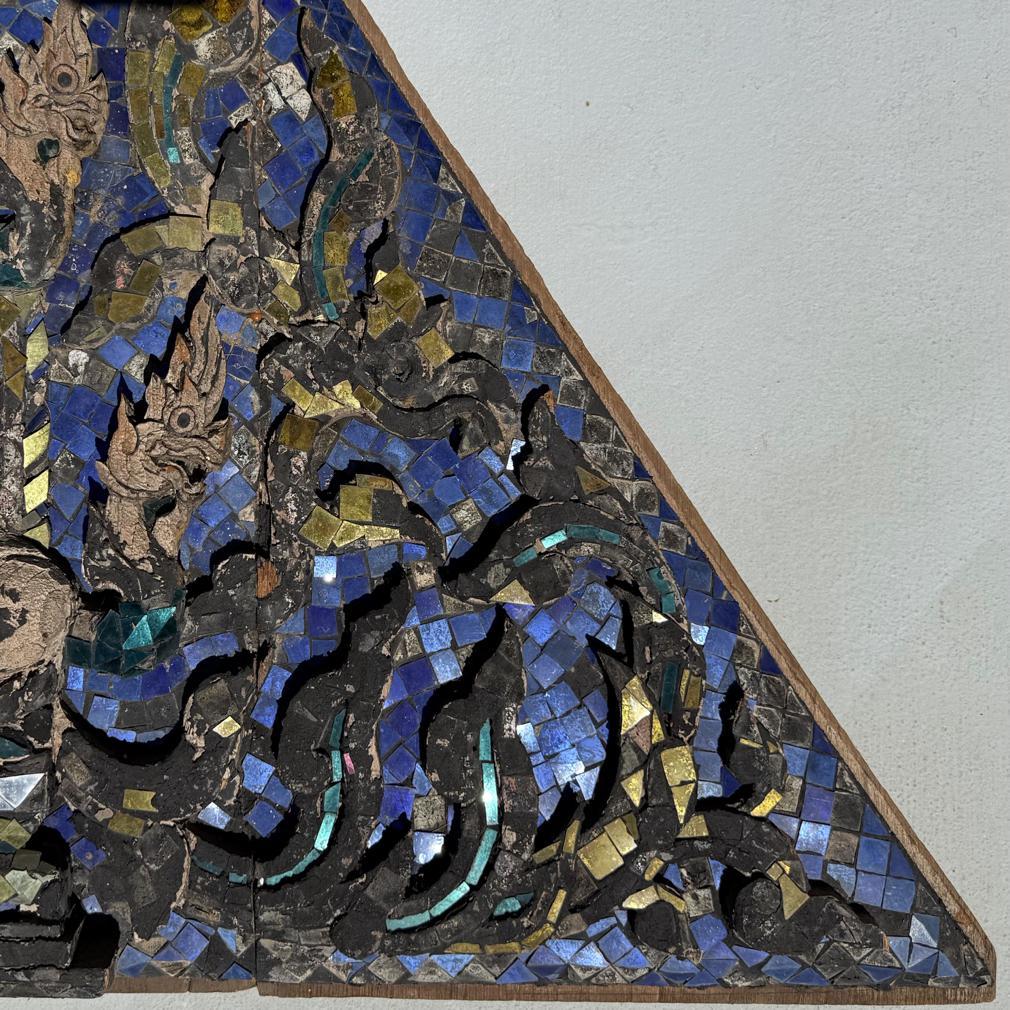 Antique Thai Buddhist Temple Gable Panel In Good Condition In Point Richmond, CA