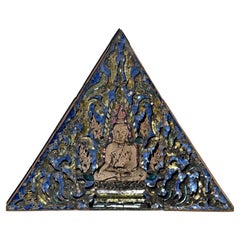 Antikes thailändisches buddhistisches Tempel-Kabelpaneel