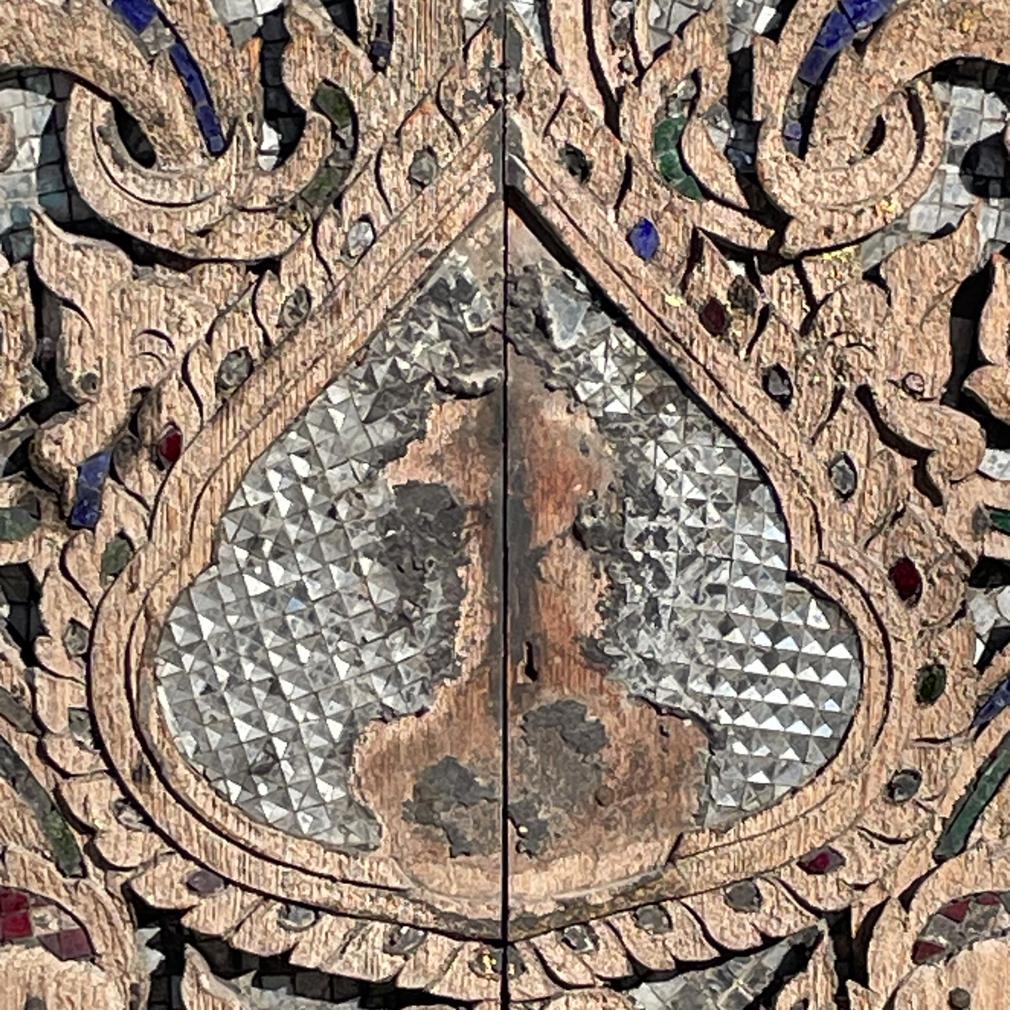 Antique Thai Buddhist Temple Pediment In Good Condition For Sale In Point Richmond, CA