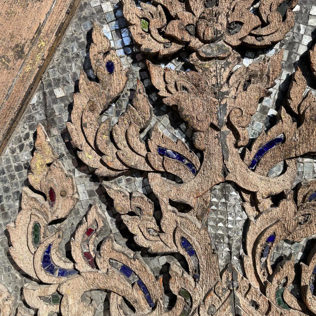 Antique Thai Buddhist Temple Pediment For Sale 1