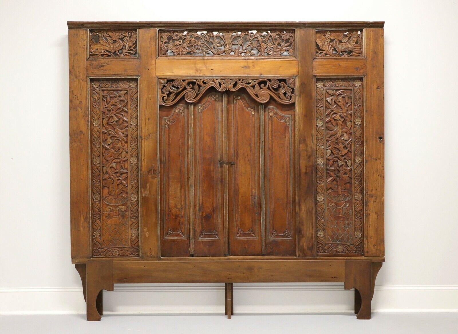 Antique Thai Carved Panel with Doors - Use as Headboard, Room Divider, Wall Art 7