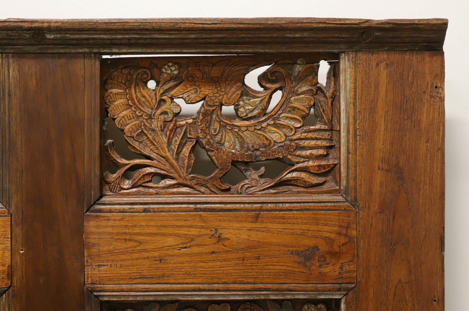 Chinoiserie Antique Thai Carved Panel with Doors - Use as Headboard, Room Divider, Wall Art