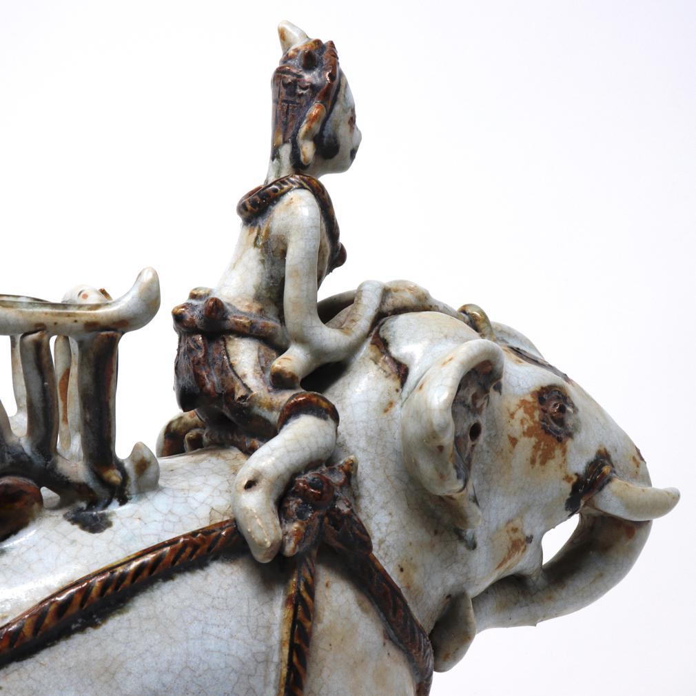 Antique Thai Ceramic White War Elephant For Sale 7